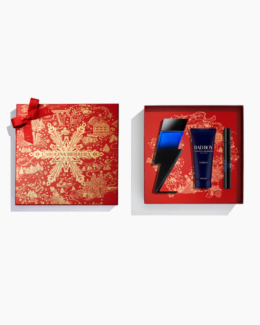 Carolina Herrera Set Bad Boy Cobalt Elixir 100ml Eau de Parfum, 100ml Shower Gel and 10ml Megaspritzer
