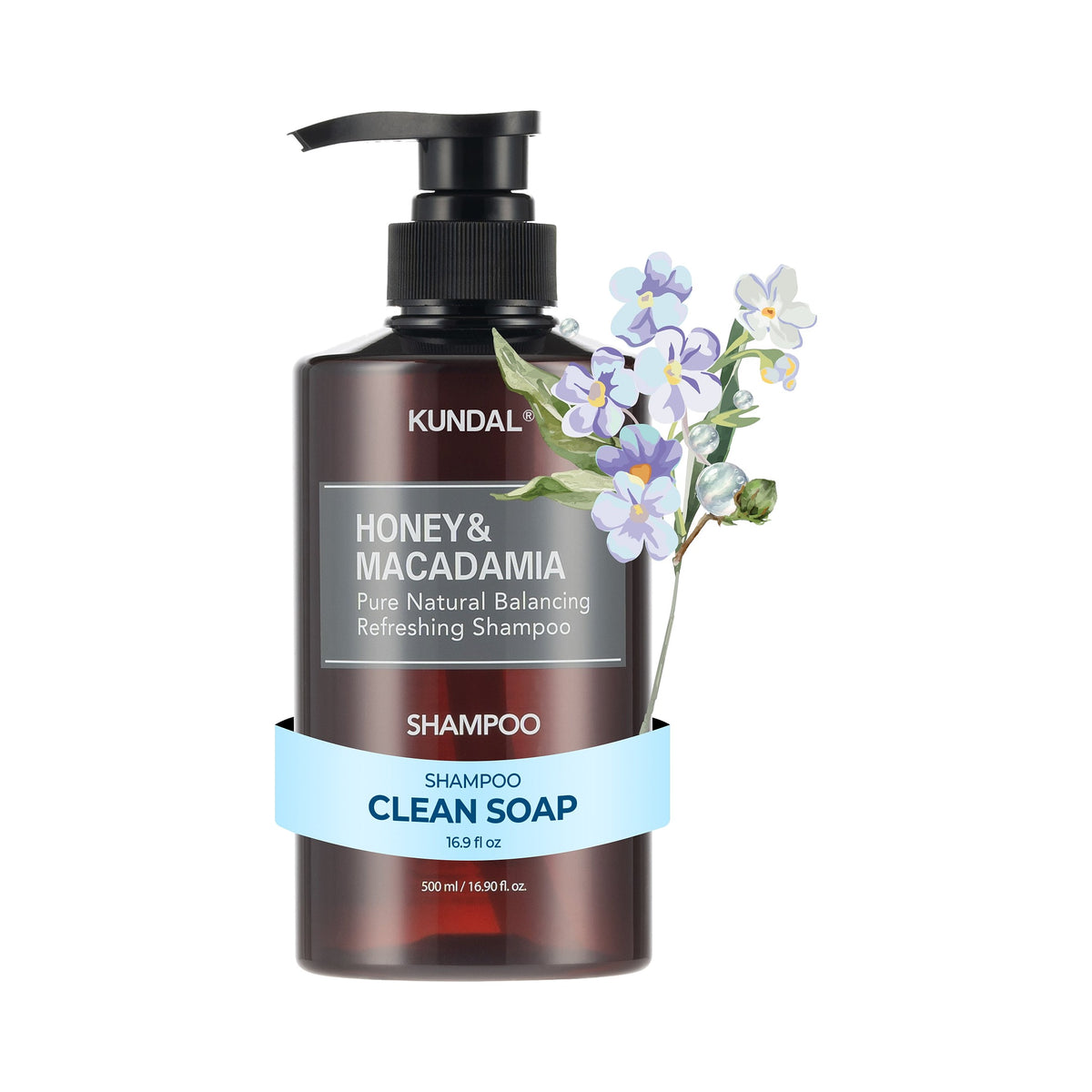 Kundal Honey & Macadamia Nature Shampoo Clean Soap 500 mL
