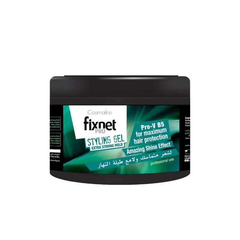 Cosmaline Fixnet Pro Styling Gel Extra Strong Hold Green