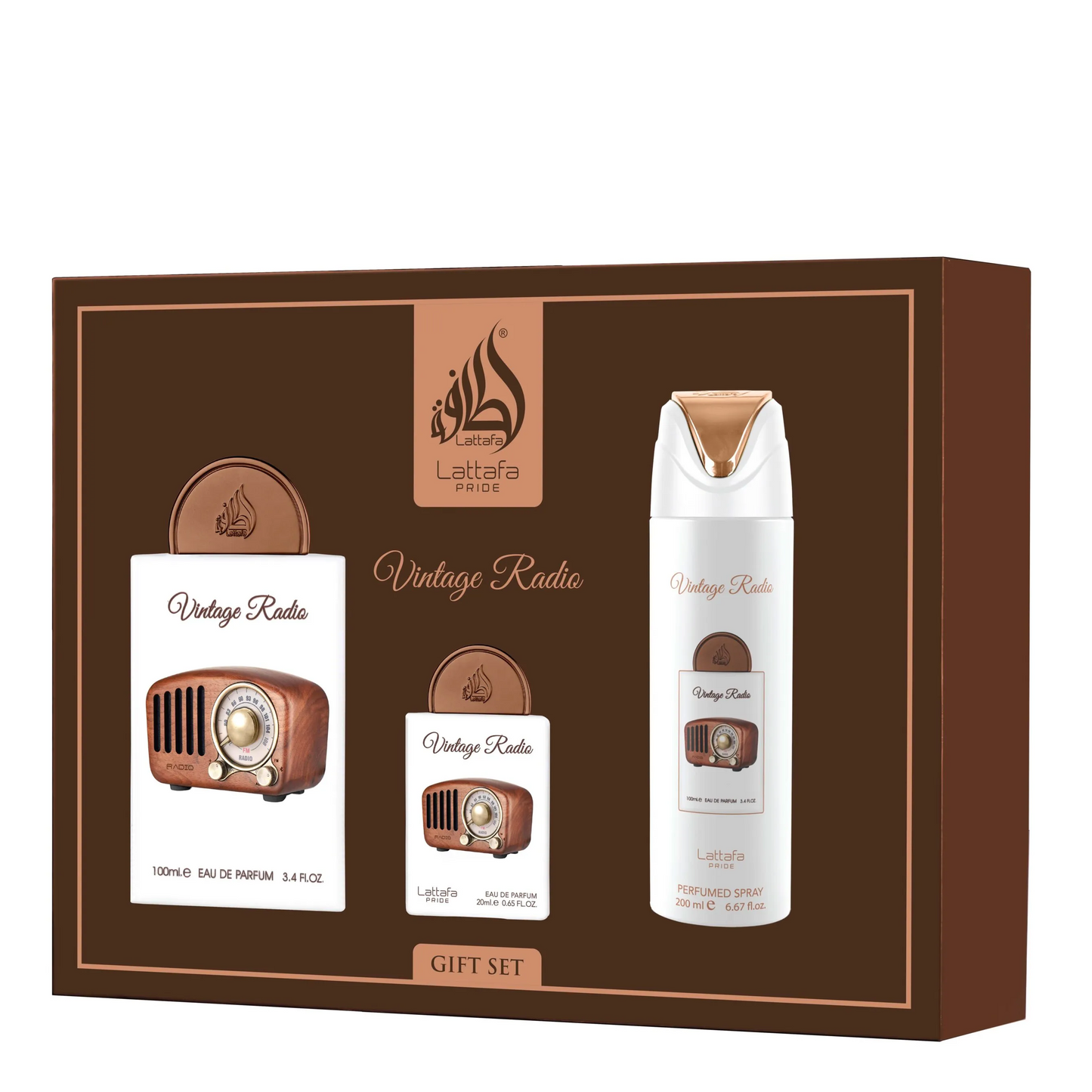 Lattafa Vintage Radio 3-Piece Gift Set – Unisex