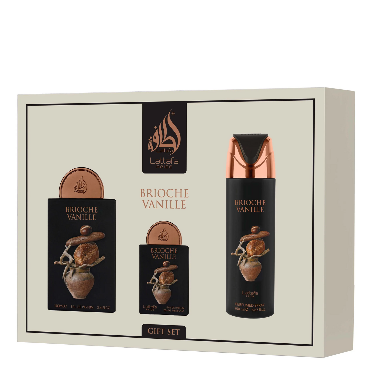 Lattafa Brioche Vanille 3-Piece Gift Set – Unisex