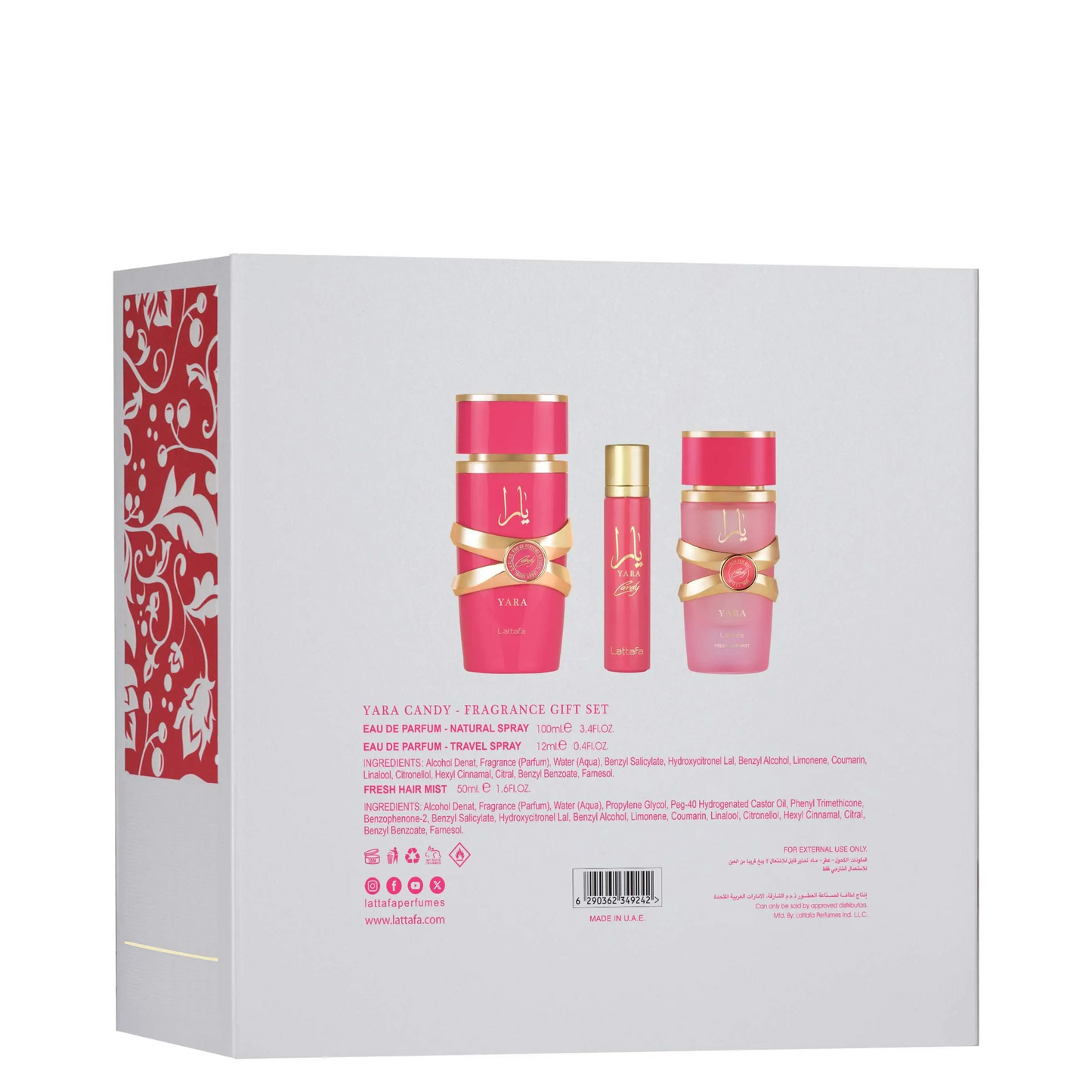 Lattafa Gift Set – Yara Candy Eau de Parfum (Women)