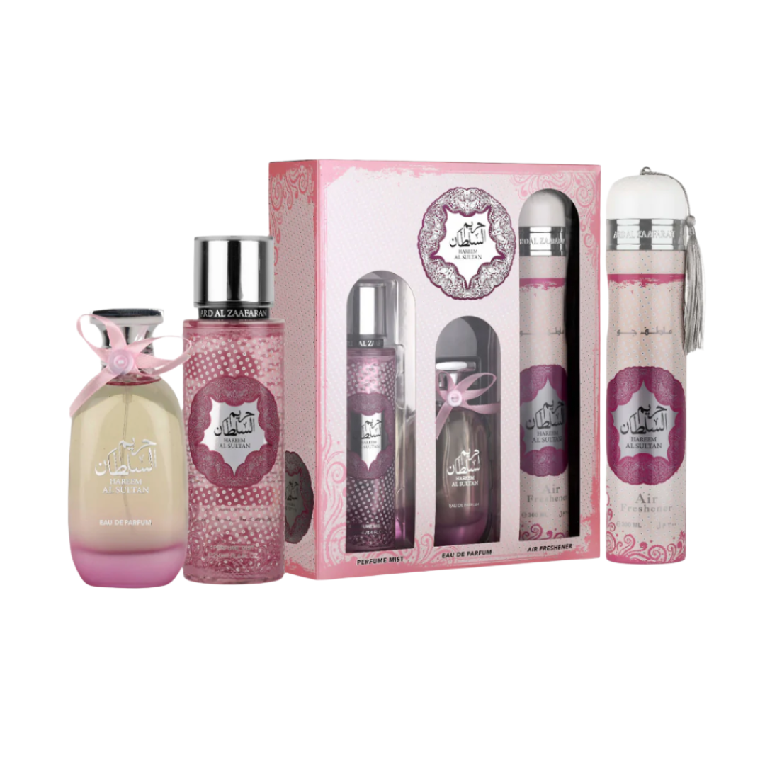 Lattafa Ard Al Zaafaran Hareem Al Sultan 3‑Piece Gift Set – For Women - Sam's Fragrances