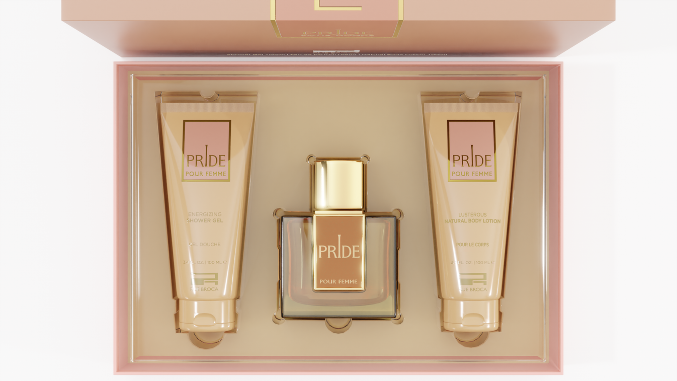 Rue Broca Pride Femme Gift Set (EDP 100 mL + Body Lotion 100 mL + Shower Gel 100 mL) (Women)