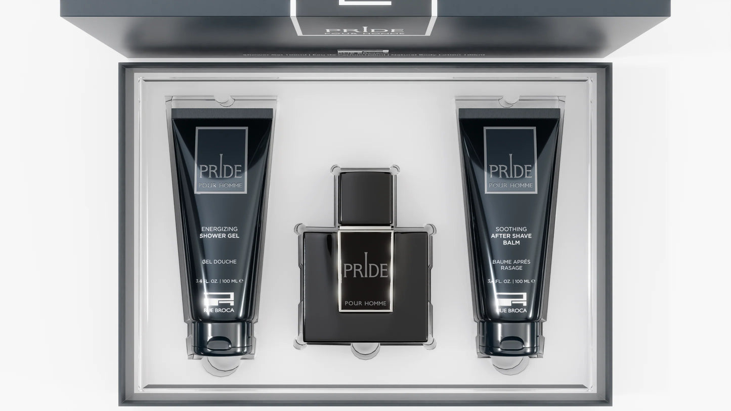 Rue Broca Pride Homme Gift Set (EDP 100 mL + Shower Gel 100 mL + After Shave 100 mL) (Men)