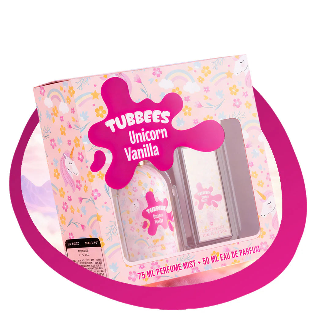 Tubbees Unicorn Vanilla Kid's Gift Set (50 ml EDP + 75 ml Body Mist) - Unisex