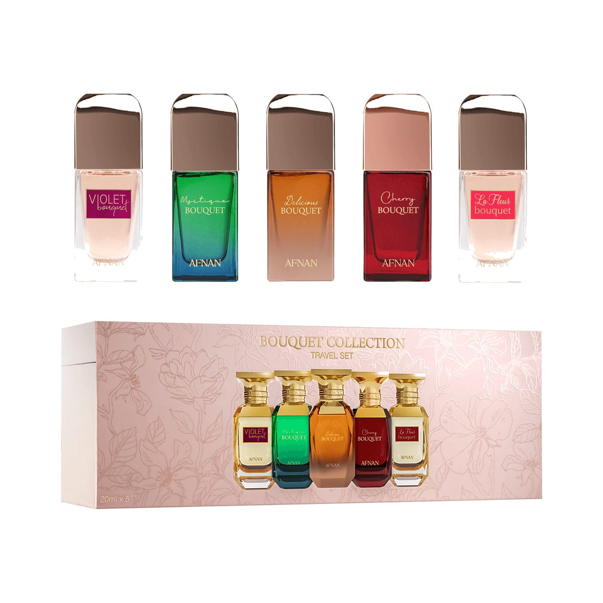 Afnan Bouquet Collection Travel Set Eau de Parfum 5 × 20 mL – Women