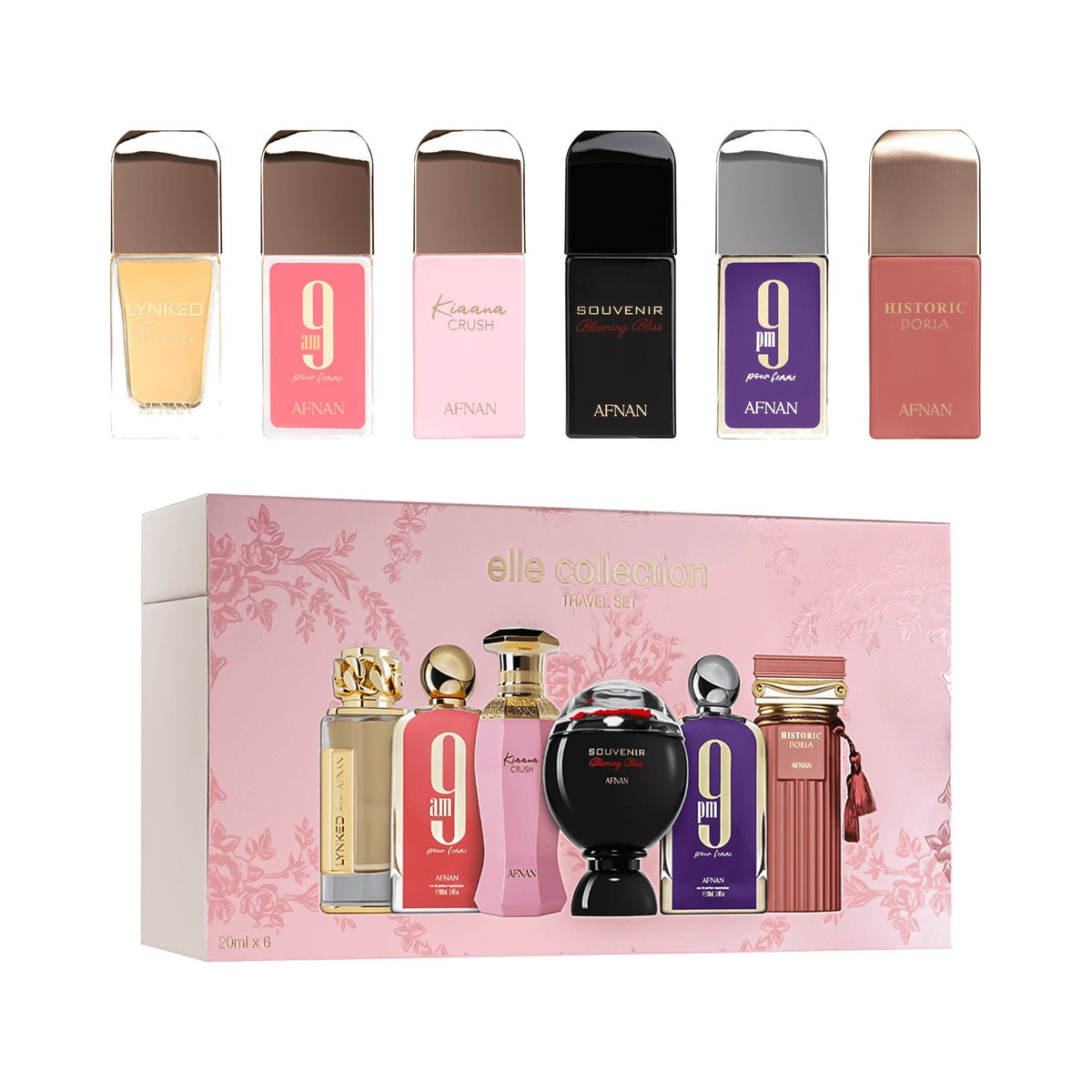 Afnan Elle Collection Travel Set Eau de Parfum 6 × 20 mL – Women