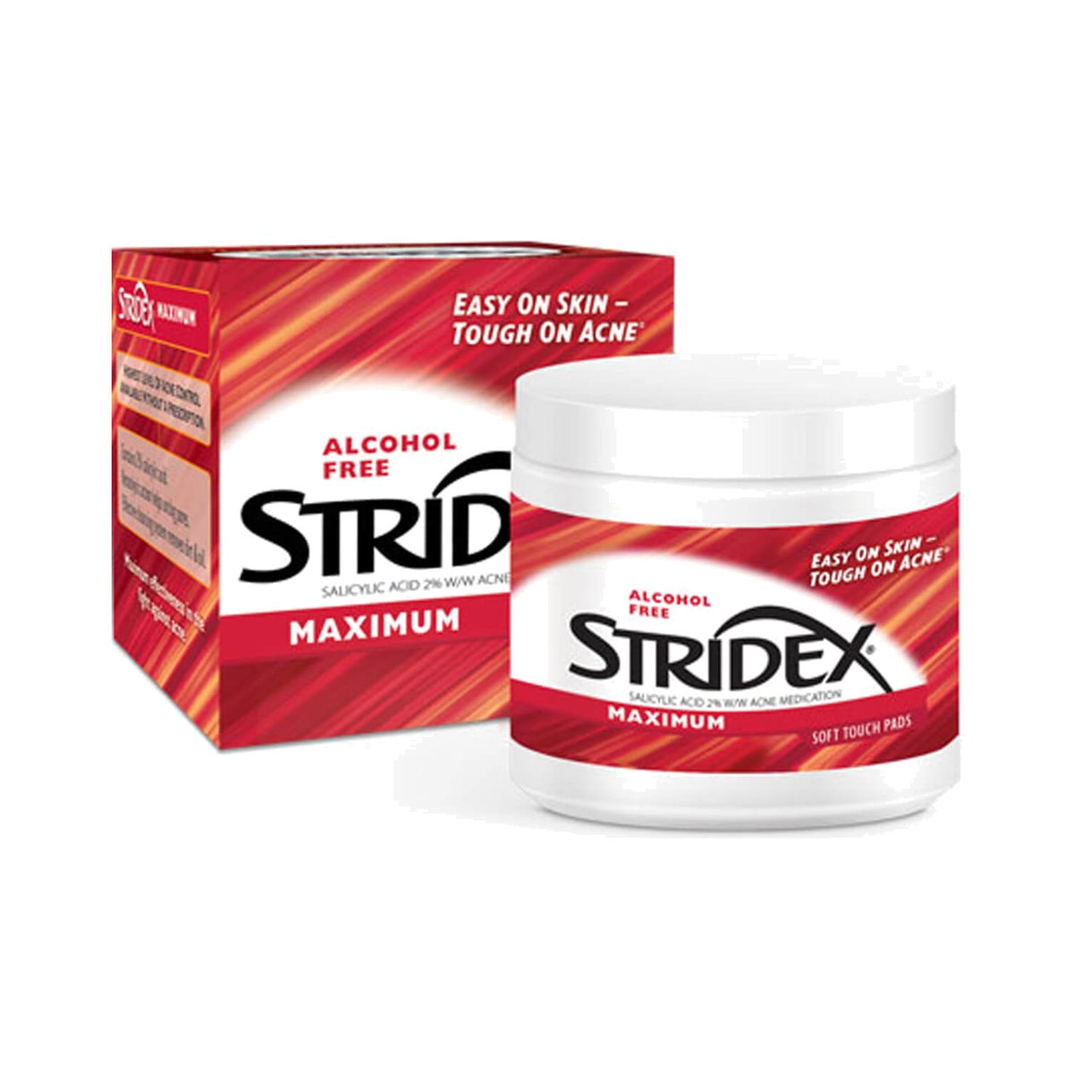 Stridex Maximum Strength Single-Step Acne Control Pads Alcohol Free 55 Pads