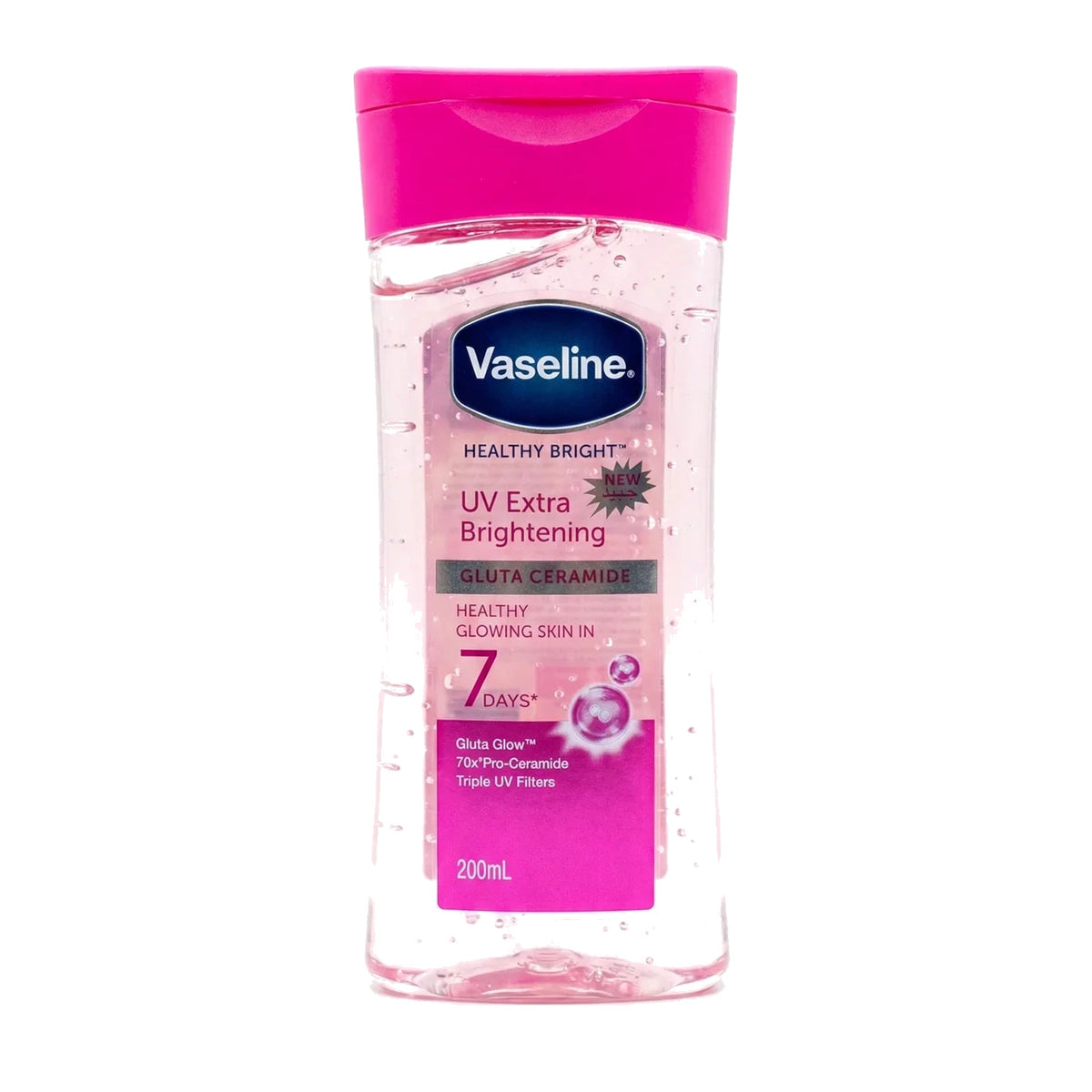 Vaseline Healthy Bright UV Extra Brightening Gluta Ceramide Body Oil 200 mL - product photo