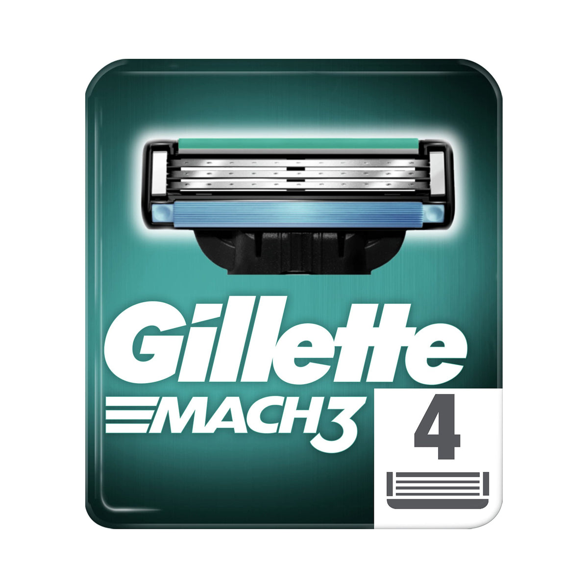 Gillette Mach3 Refill Cartridges, 4 Pack