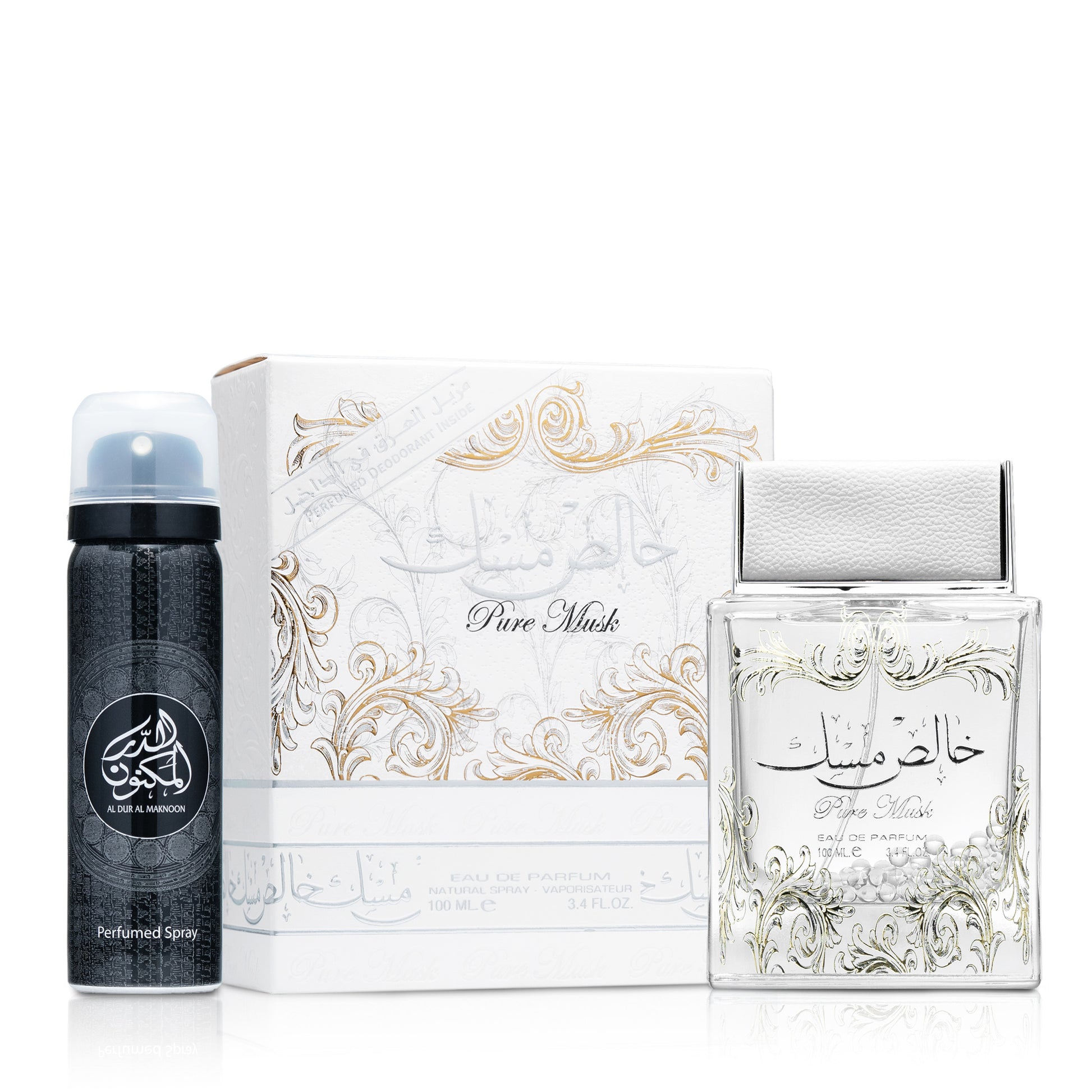 Lattafa Pure Musk Eau de Parfum 100 mL + 50 mL Deodorant Set – Unisex - Sam's Fragrances