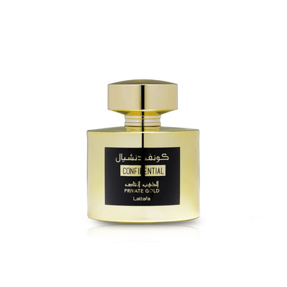 Lattafa Confidential Private Gold Eau De Parfum 100mL - Unisex - Sam's Fragrances