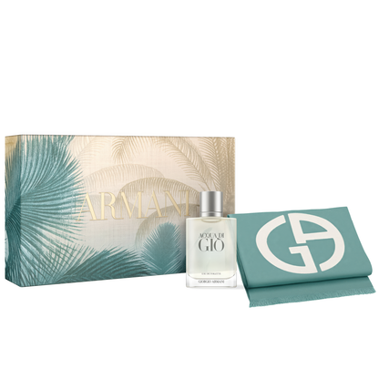 Giorgio Armani Acqua di Giò Eau de Toilette 100 mL + Beach Towel Gift Set – For Him