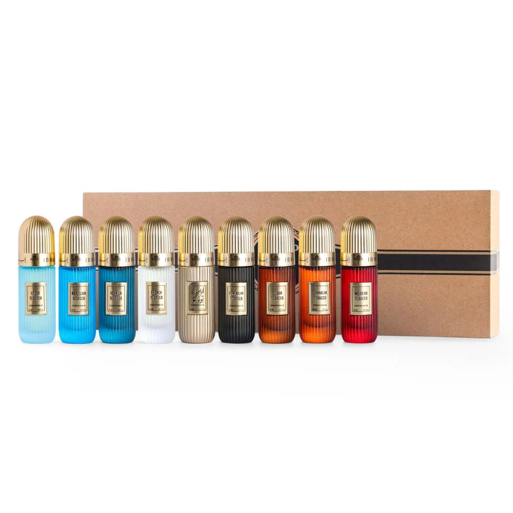 Ibrahim AlQurashi Tobacco Collection Discovery Set (9 x 20 mL Eau de Parfum) (Unisex)