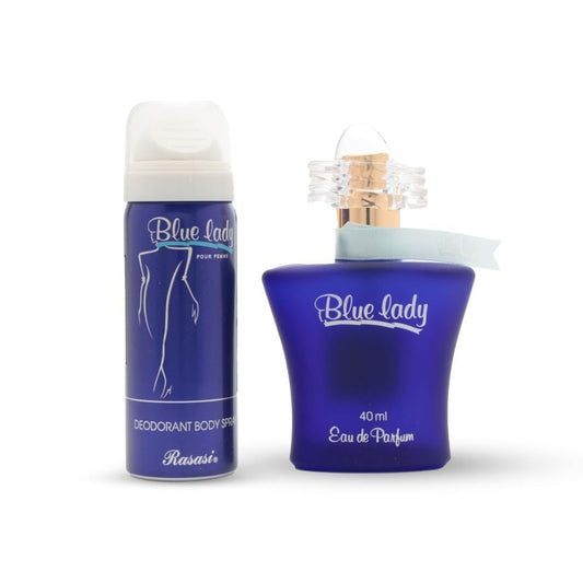 Rasasi Blue Lady – 40 mL Eau de Parfum + 50mL Deodorant