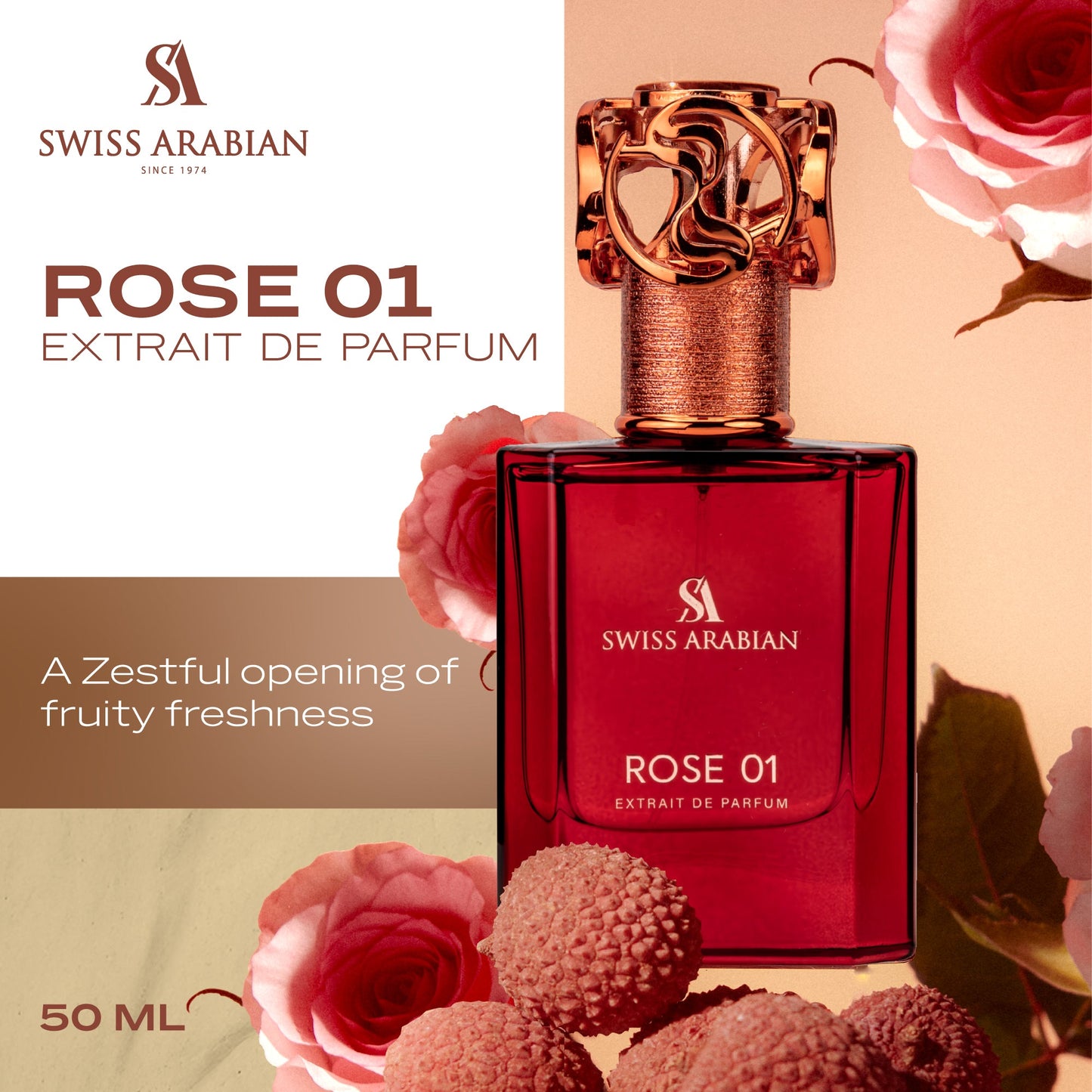 Swiss Arabian Rose 01 Eau de Parfum 50 ml (Unisex)