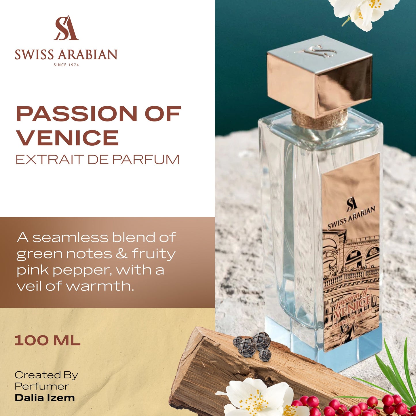 Swiss Arabian Passion of Venice Extrait De Parfum 100 ml - For Unisex
