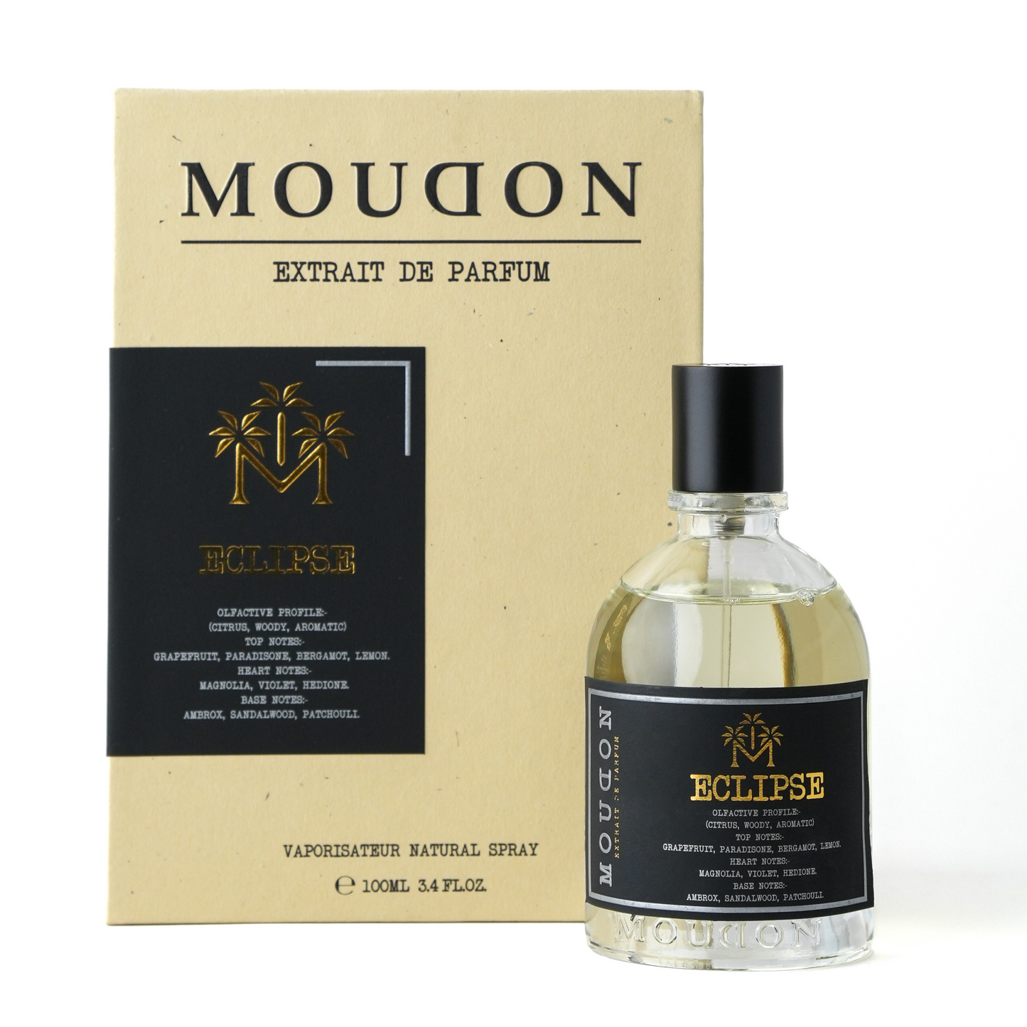 Moudon Eclipse Extrait de Parfum 100 mL - bottle and box