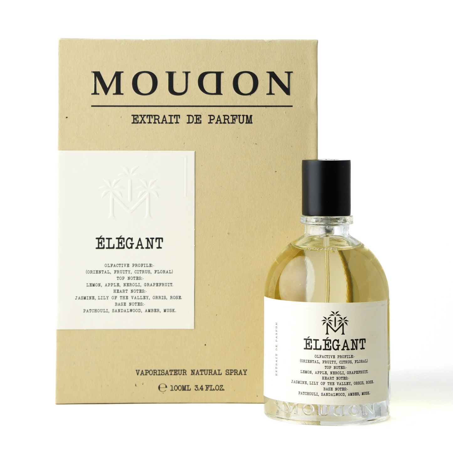 Moudon Elegant Extrait de Parfum 100 mL - bottle and box