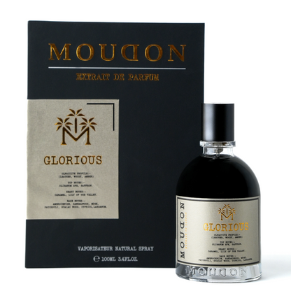Moudon Glorious Extrait de Parfum 100 mL - bottle and box