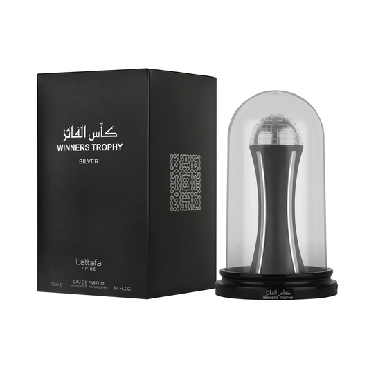Lattafa Pride Winners Trophy Silver Eau de Parfum 100 mL – For Men - Sam's Fragrances