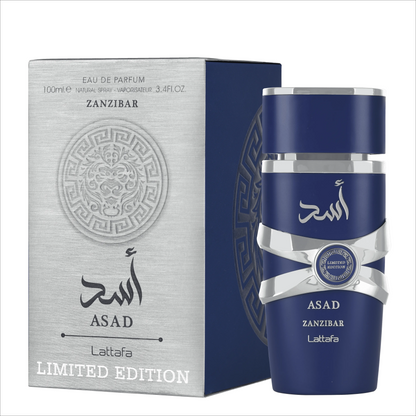 Lattafa ASAD ZANZIBAR LIMITED EDITION Eau de Parfum 100 mL – For Men