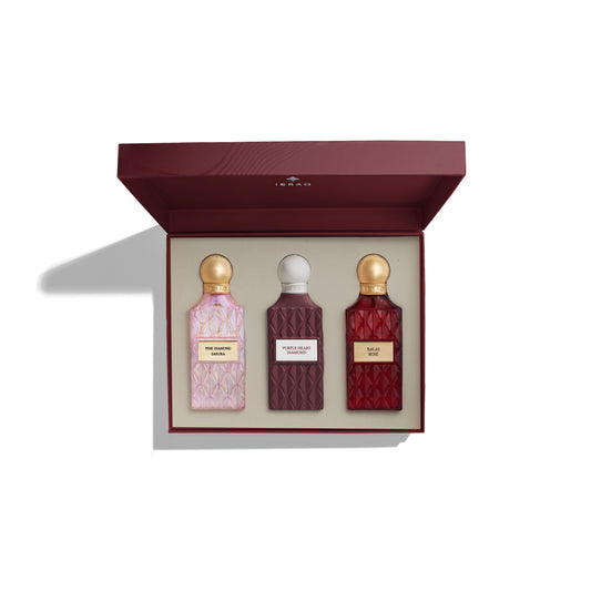 Ibrahim AlQurashi Diamond Maroon Box Gift Set 3 x 75 mL (Unisex)