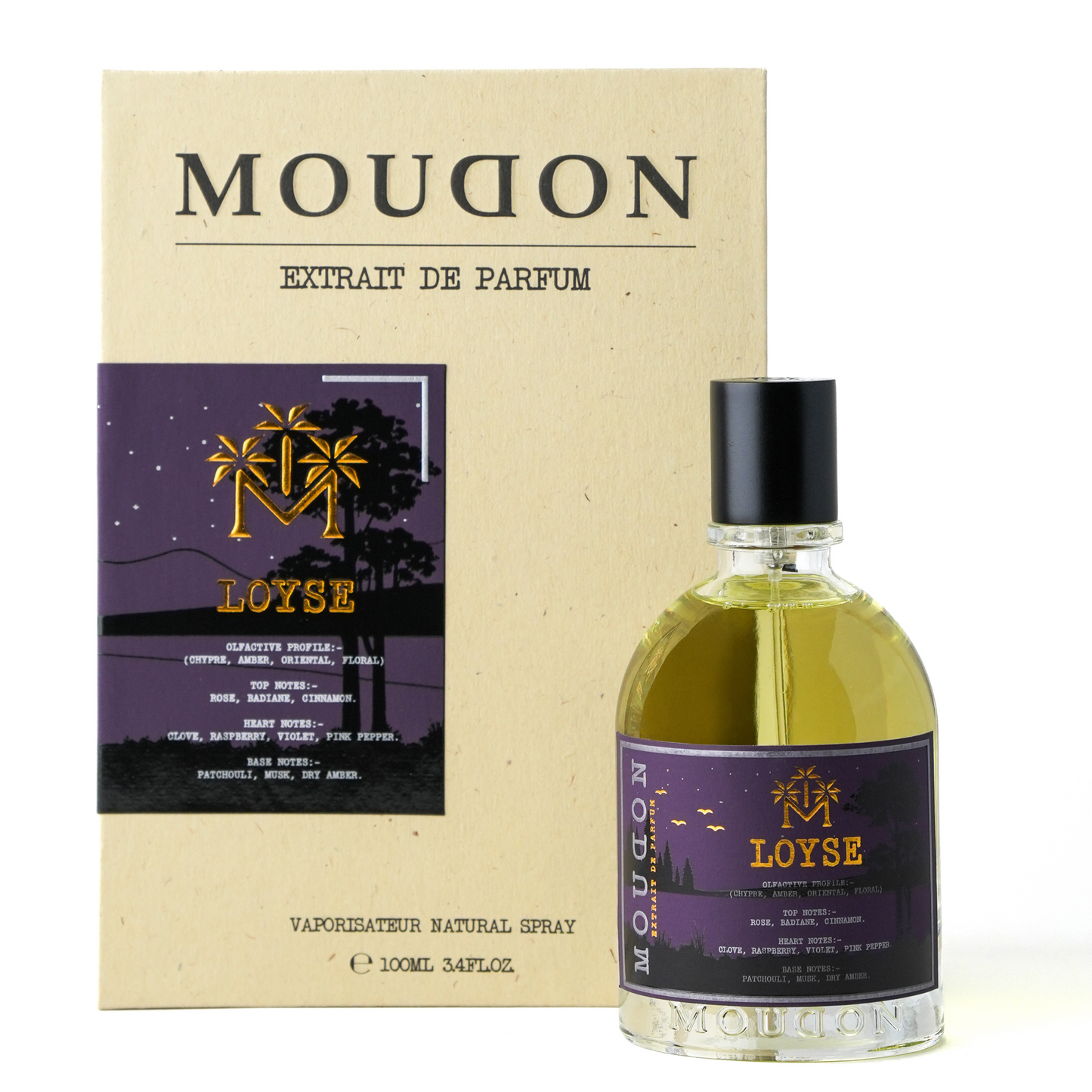 Moudon Loyse Extrait de Parfum 100 mL - bottle and box