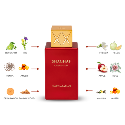 Swiss Arabian Shaghaf Oud Ahmar Eau de Parfum – 75 ml – Unisex - Sam's Fragrances