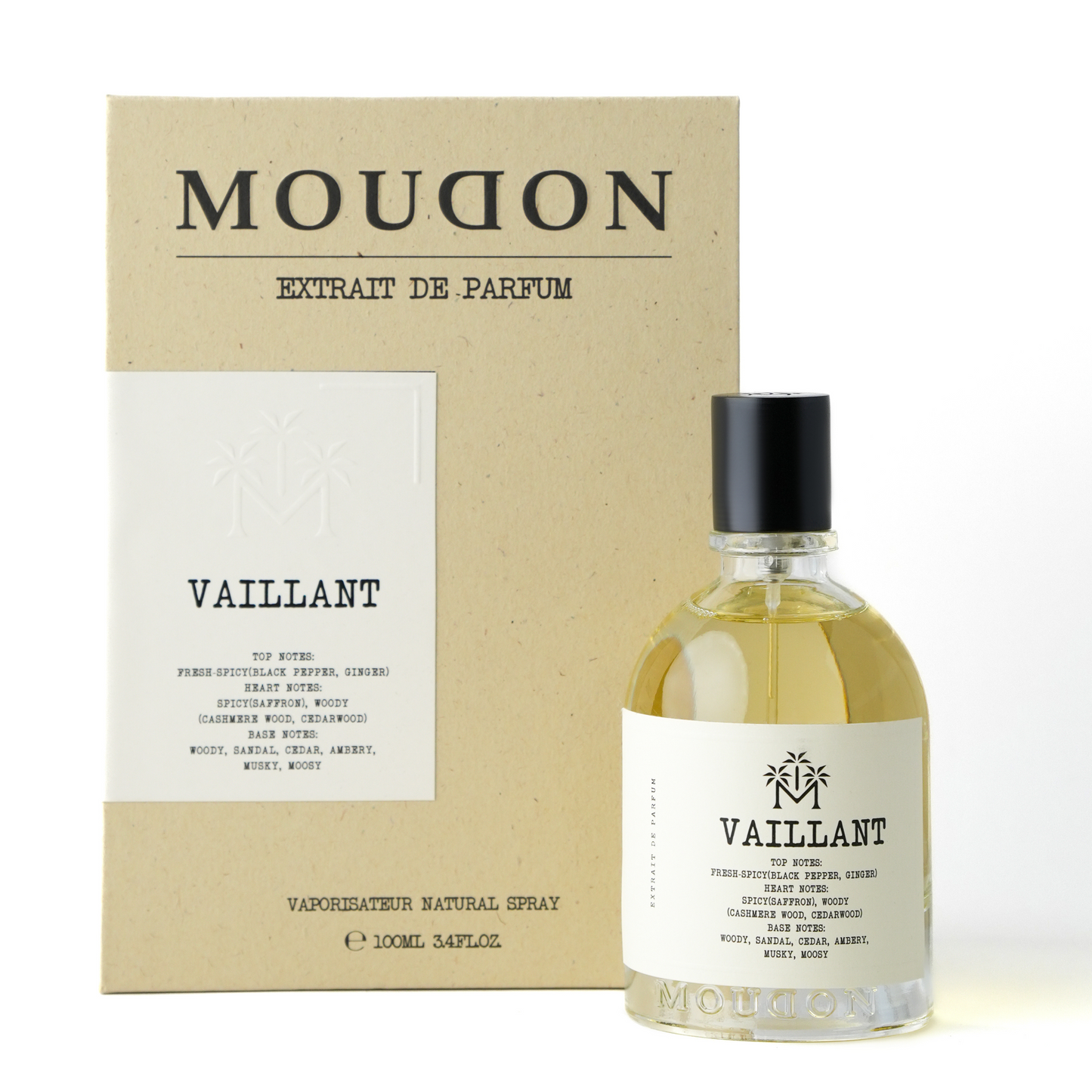 Moudon Vaillant Extrait de Parfum 100 mL - bottle and box