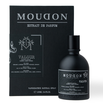 Moudon Valour Extrait de Parfum 100 mL - bottle and box