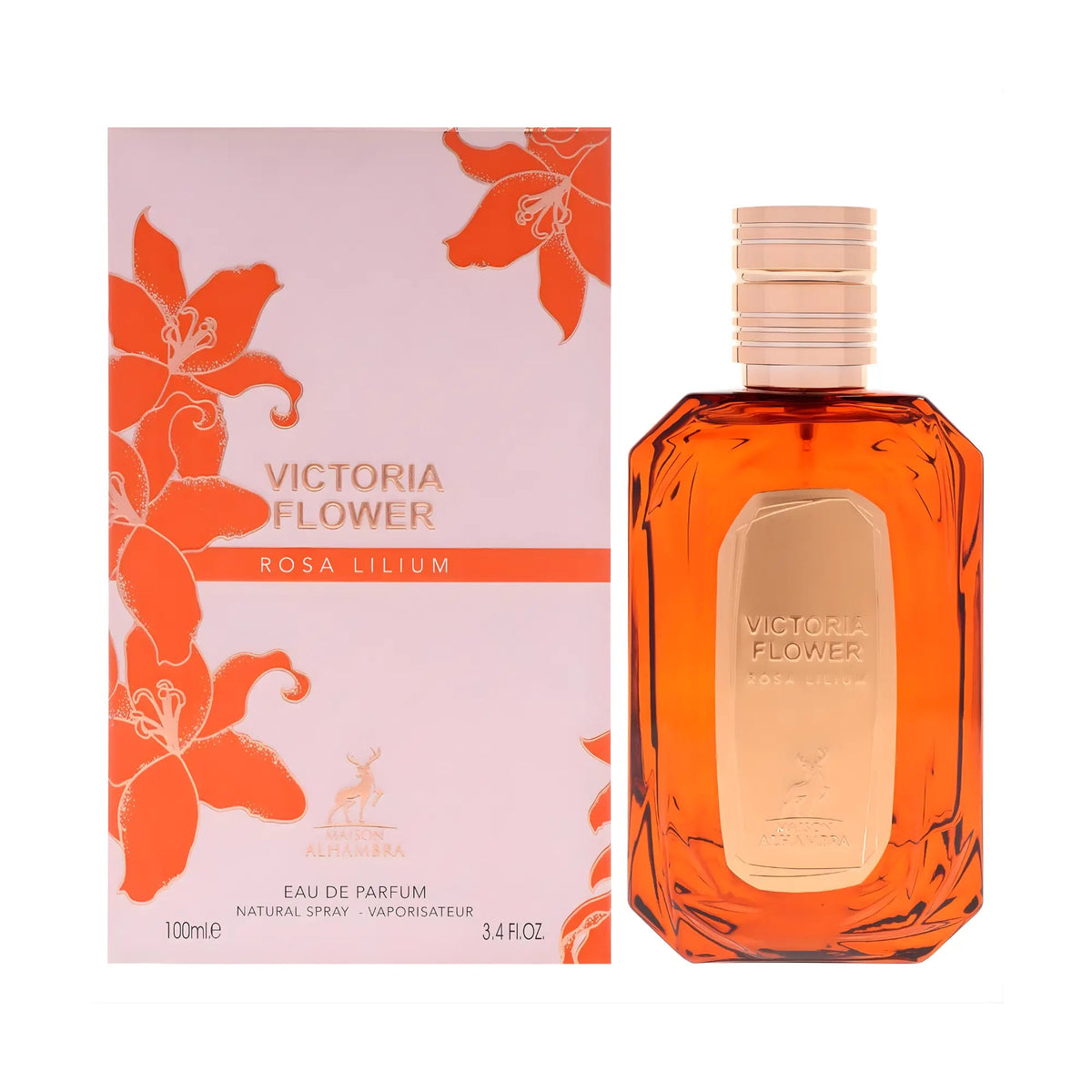 Maison Alhambra Victoria Flower Rosa Lilium Eau de Parfum – 100ml – For Women