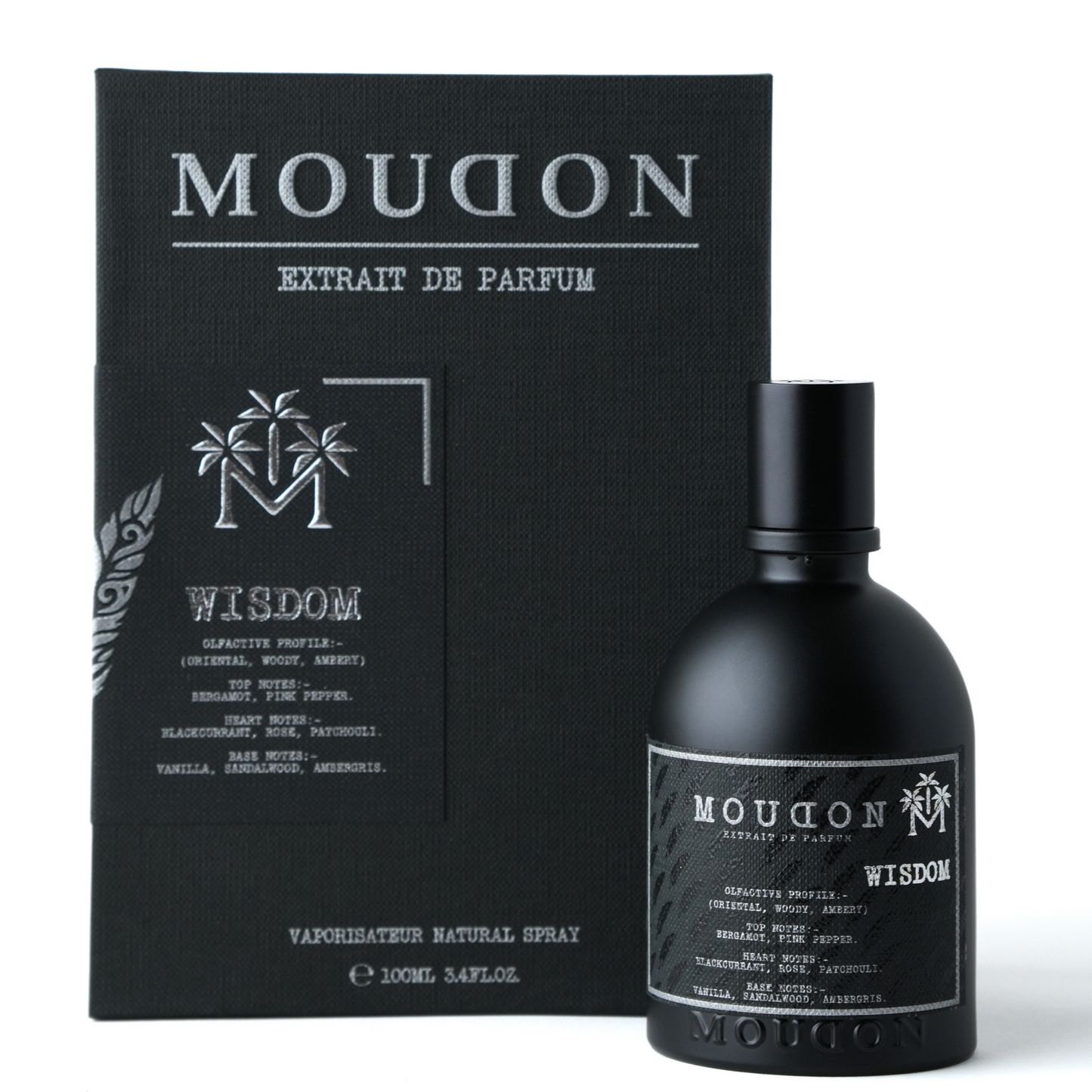 Moudon Wisdom Extrait de Parfum 100 mL - bottle and box