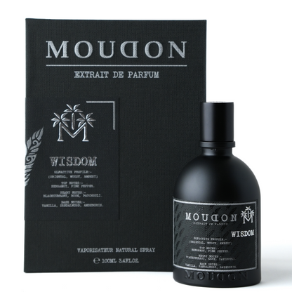 Moudon Wisdom Extrait de Parfum 100 mL - bottle and box