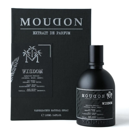 Moudon Wisdom Extrait de Parfum 100 mL - bottle and box