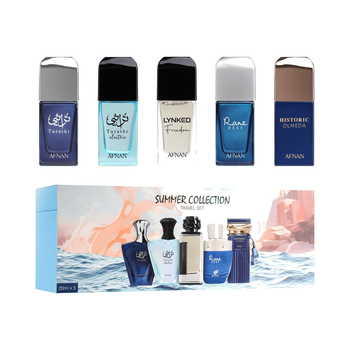 Afnan Summer Collection Travel Set Eau de Parfum 5 × 20 mL – Unisex