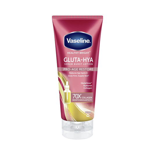 Vaseline Healthy Bright Gluta-Hya Serum Burst Lotion Pro-Age Restore 200 mL