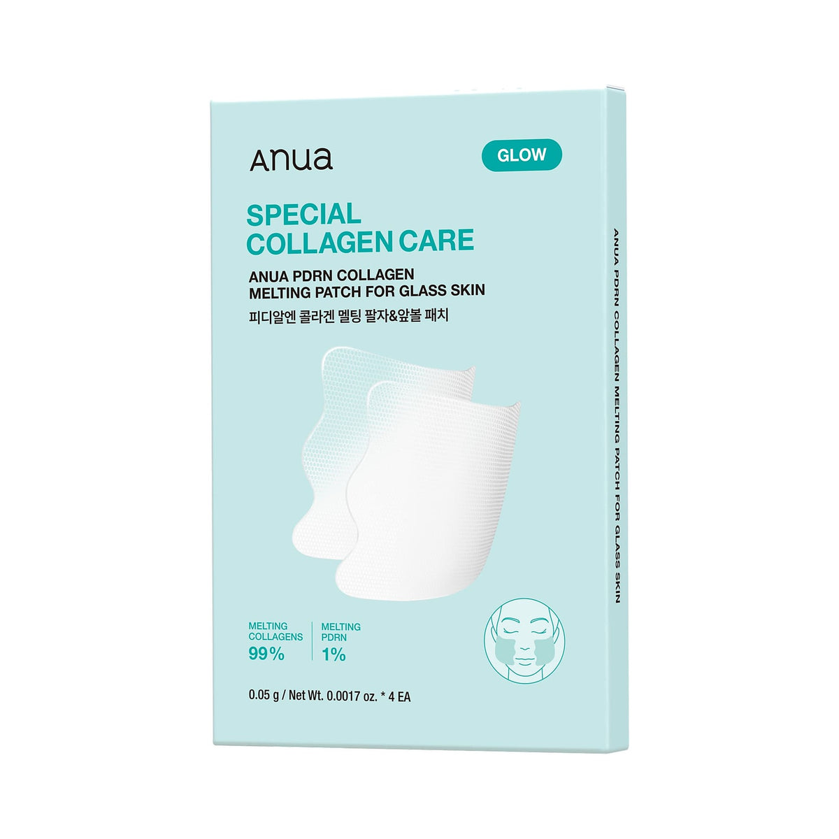 Anua PDRN Collagen Melting Patch for Glass Skin 4 packs