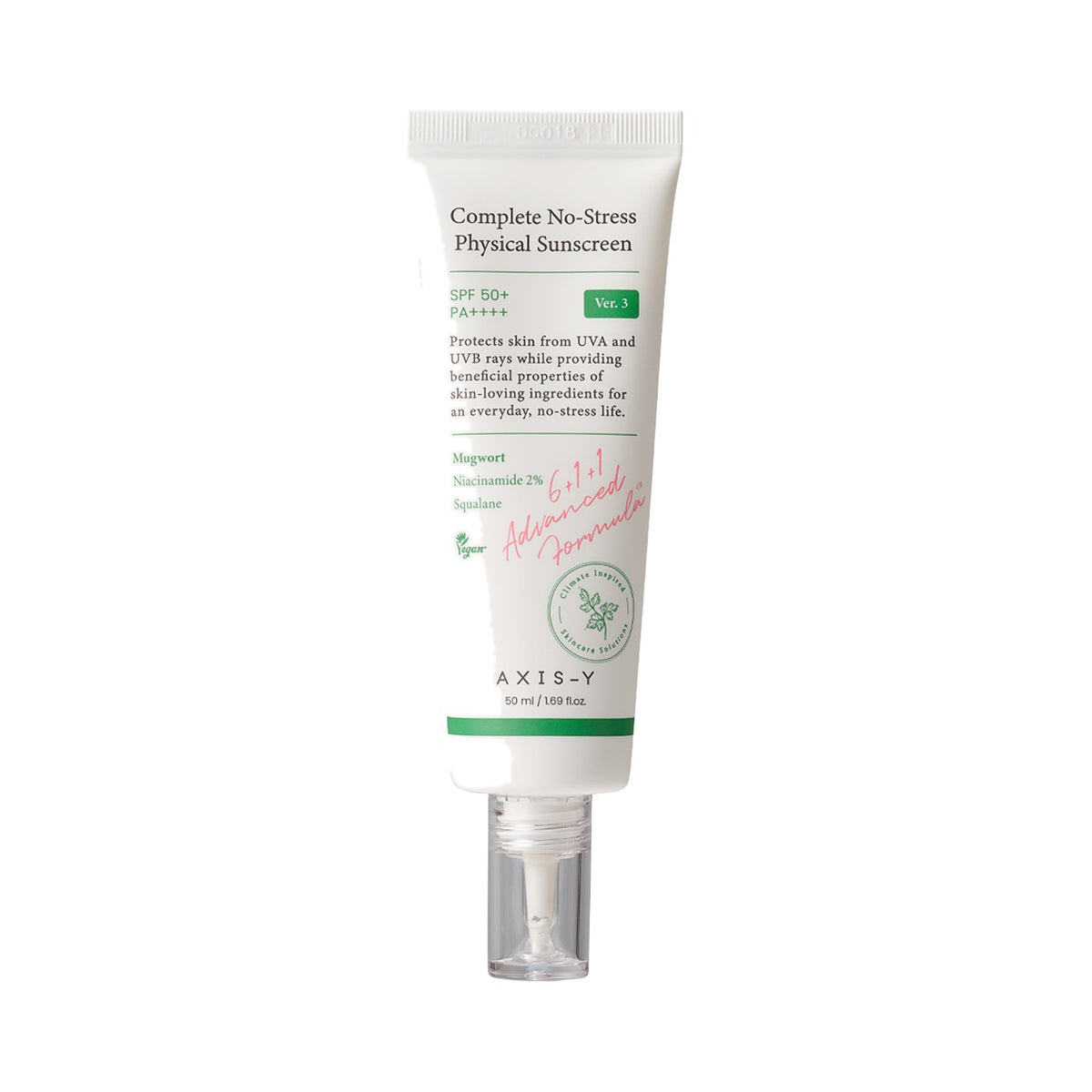 Axis-Y Complete No-Stress Physical Sunscreen V.3 SPF50+ PA++++ 50 mL
