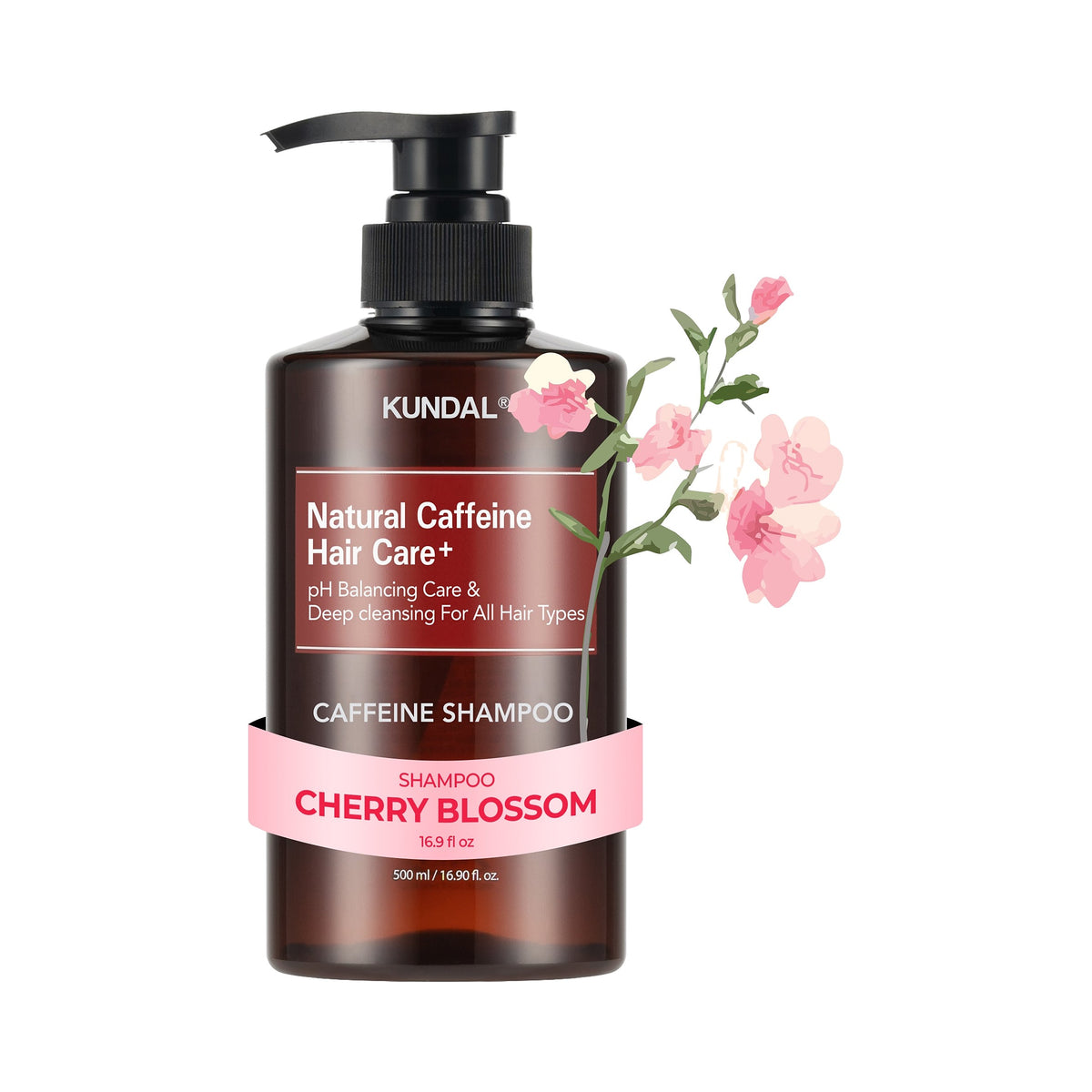 Kundal Caffeine Shampoo Cherry Blossom 500 mL