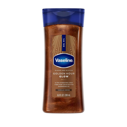 Vaseline Glazed & Glisten Golden Hour Glow Shimmering Body Gel Oil 200 mL